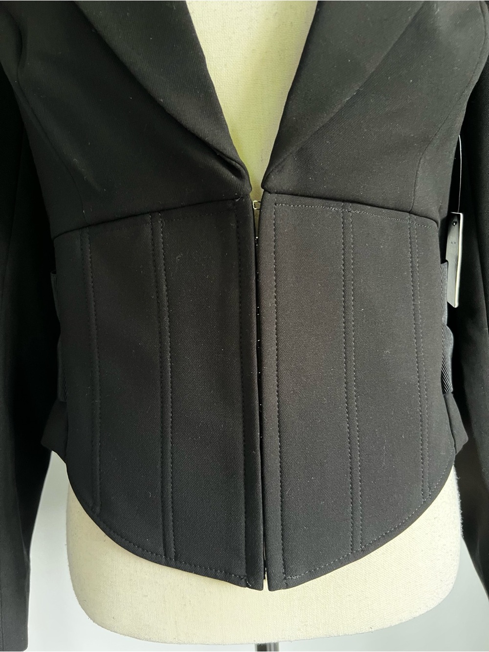 Express Cropped Corset Waist Blazer - Picture 3 of 11